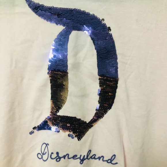 💕 Pink Reversible Sequined Disneyland Shirt, Size L - Picture 3 of 4